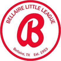 A vibrant photo capturing the spirit of Bellaire Little League: young baseball players in action on the field, with a backdrop of cheering families and community banners, symbolizing teamwork, sportsmanship, and community pride